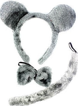 Animal 3pcs Set (Grey Mouse)