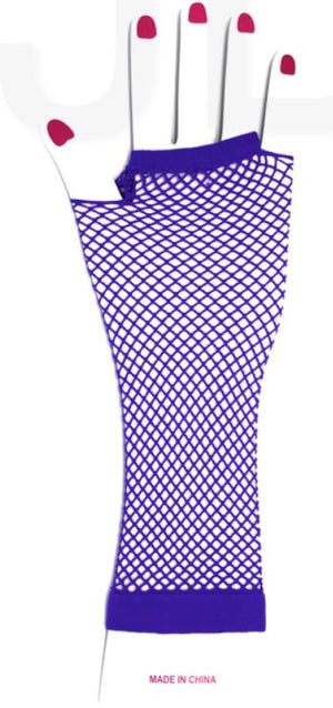 Fishnet Glove (Long) (Purple)