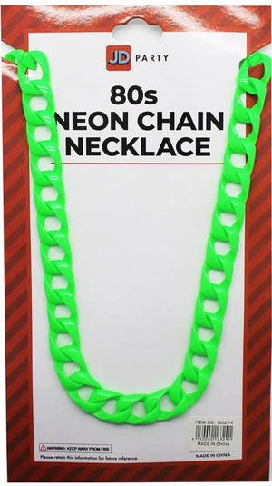 Neon 80s Chain Necklace (Orange)
