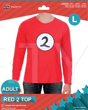 Adult Red 2 Long Sleeve Top (L)