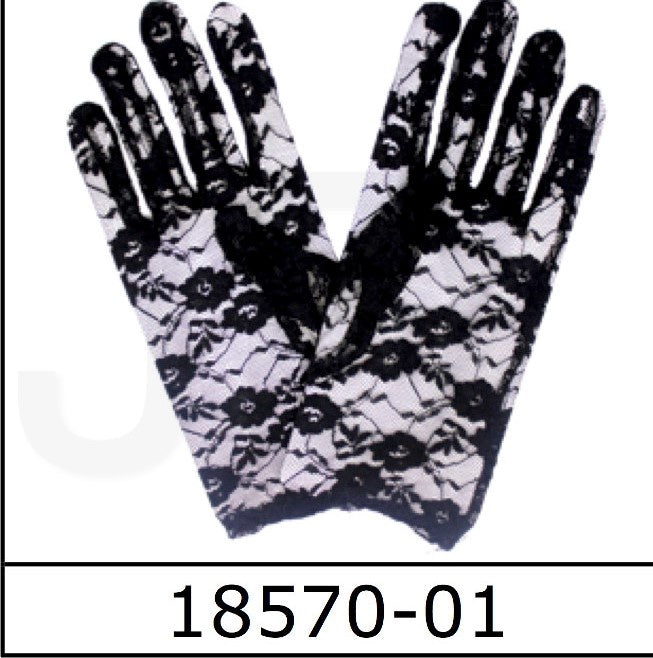 Lace Glove (Short) (Black)