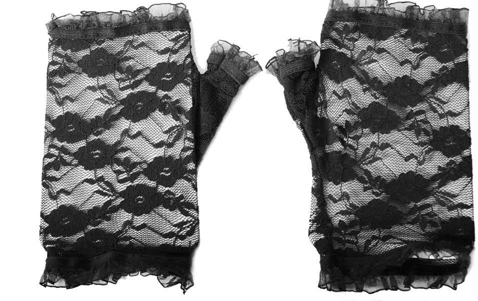 Fingerless Lace Gloves(S) (Black)