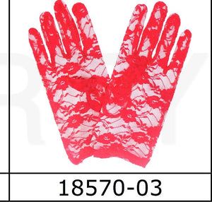 Lace Glove (Short) (Red)