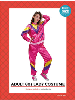 Adult 80s Lady Costume (Pink)