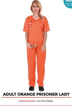 Adult Orange Prisoner Lady Costume (M/L)