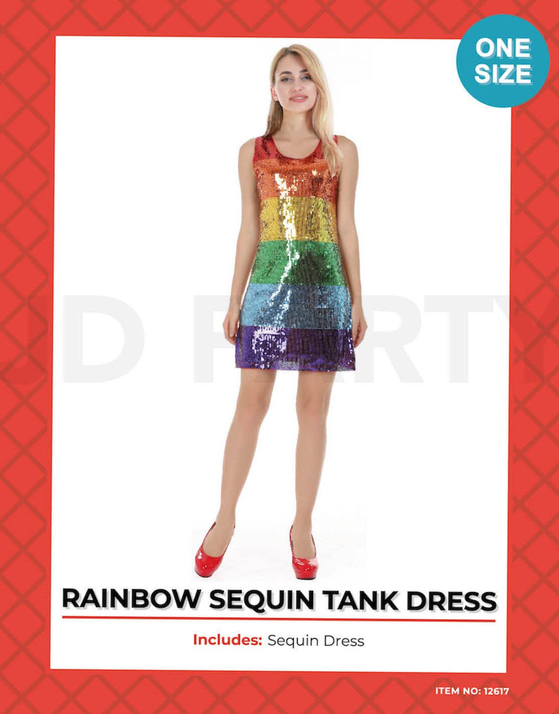 Adult Rainbow Sequin Tank Dress