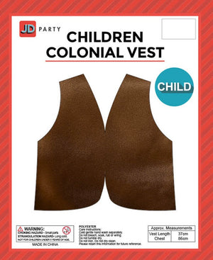 Children Colonial Vest (Dark Brown)