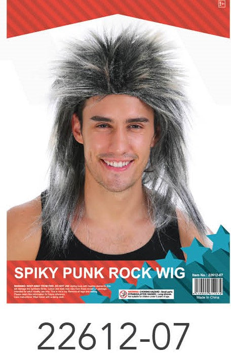 Spiky Long Wig (Grey)