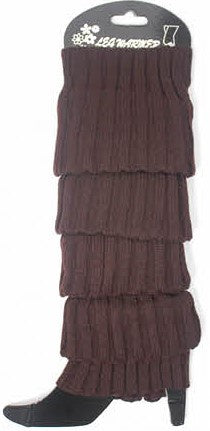 Plain Leg Warmer (Chunky Knit) (Dark Brown)