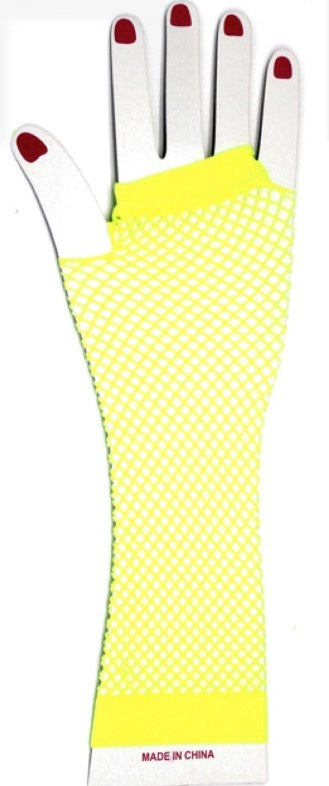 Fishnet Glove (Long) (Yellow)