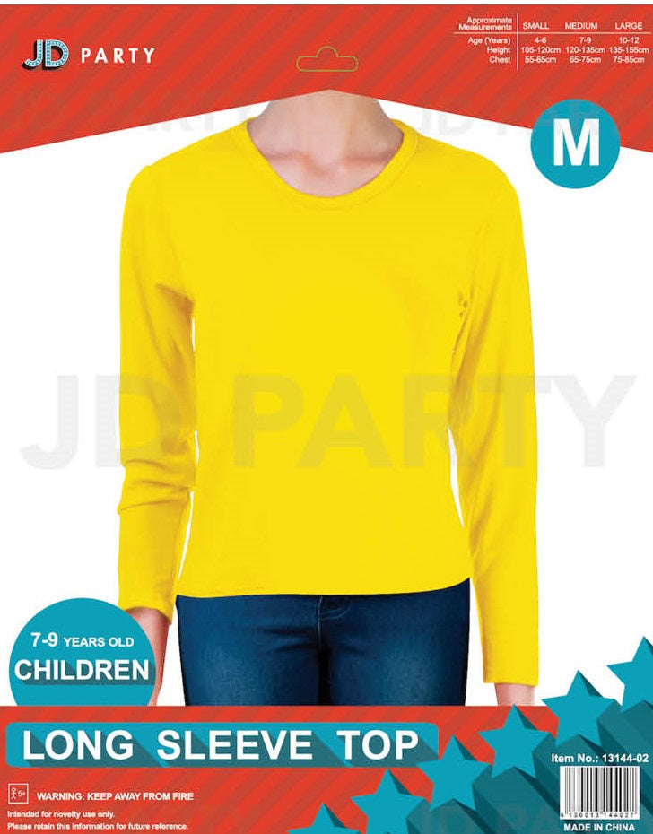 Children Long Sleeve Top (M) Yellow