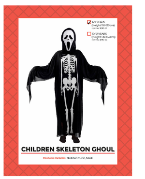 Children Skeleton Ghoul Costume