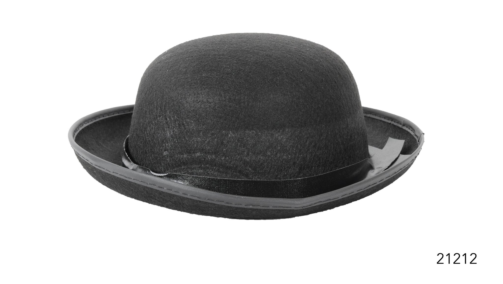 Circular Felt Bowler Hat (Black)