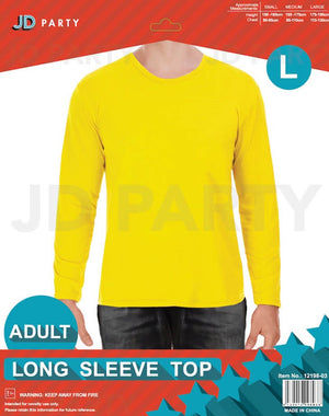 Adult Long Sleeve Top (L) Yellow