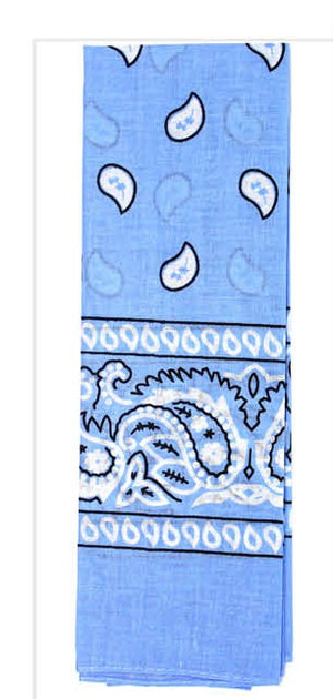 Bandana (Paisley) (Light Blue)Cotton