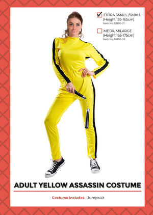 Adult Yellow Assasin Costume