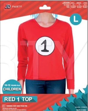 Children Red 1 Long Sleeve Top (L)