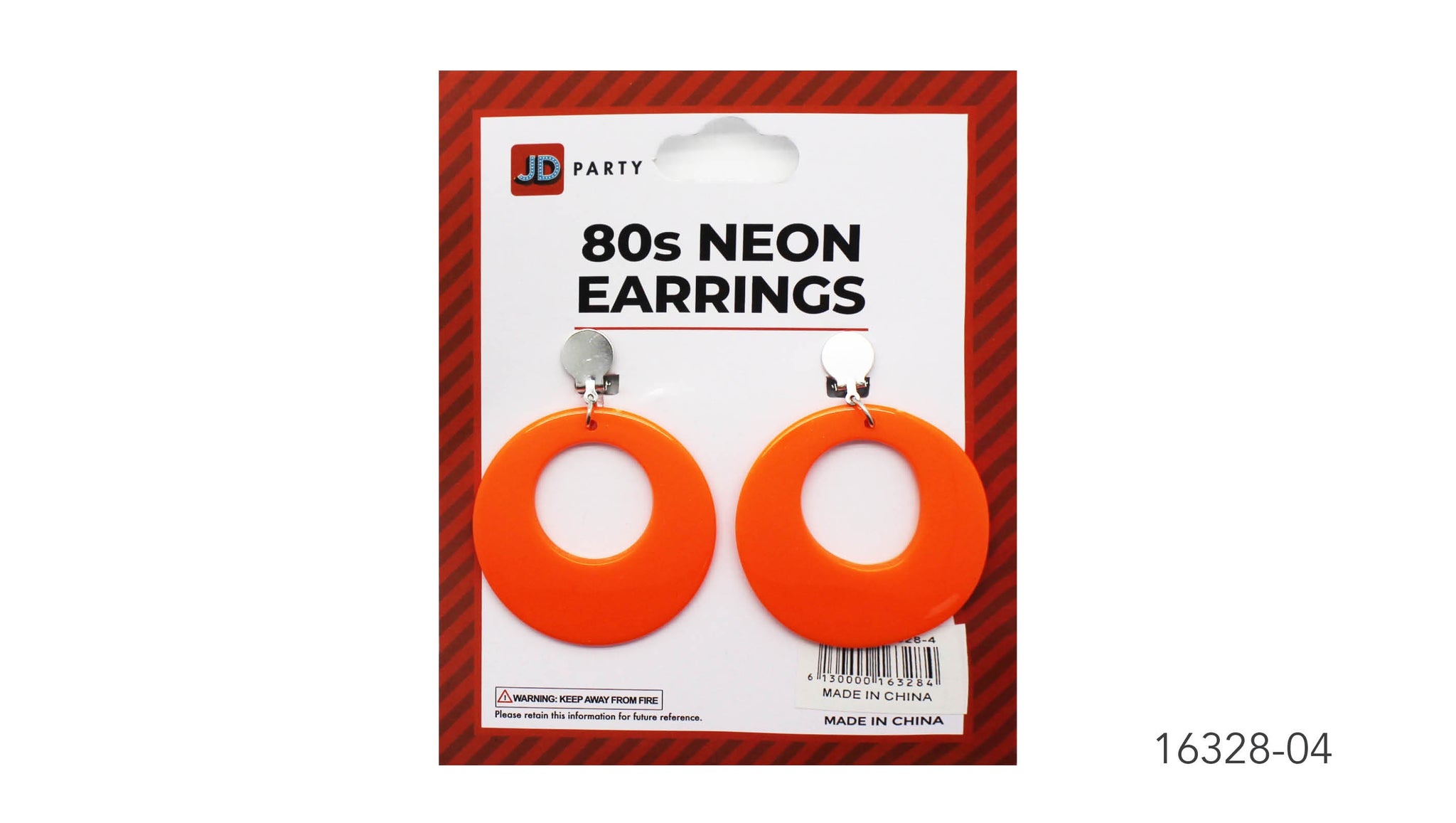 Neon 80s Earrings (Orange)