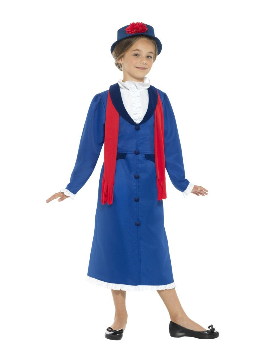 Victorian Nanny Costume, Blue with Dress