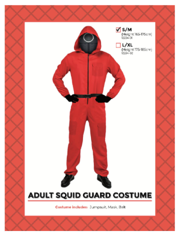 Adult squid guard costume Circle