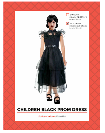 Children Black Prom dress